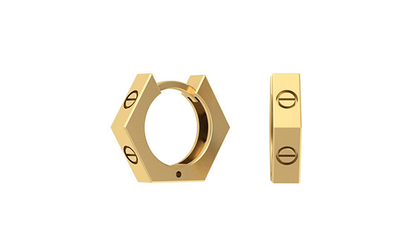 кт001 Серьги - кольца  