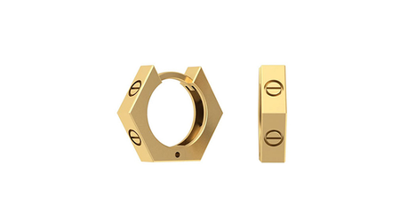 кт001 Серьги - кольца  