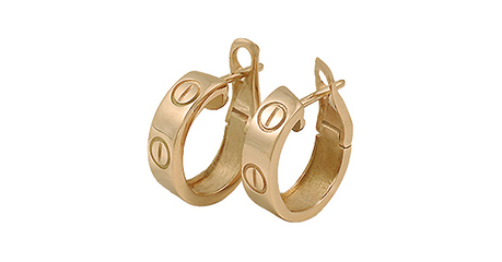 кт004 Серьги- полукольца в стиле Cartier*