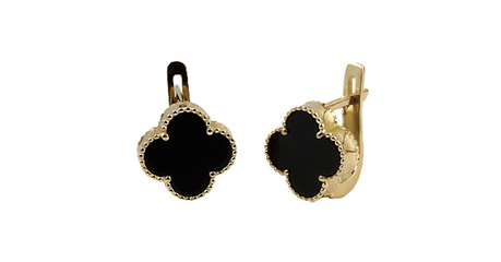 кт009 Серьги «нежный» клевер