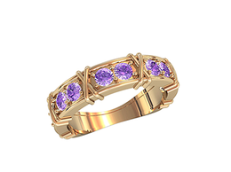 кт021 Золотое кольцо в стиле Tiffany*