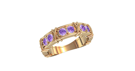 кт021 Золотое кольцо в стиле Tiffany*