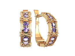 кт022 Серьги из золота в стиле Tiffany*