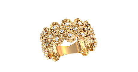 кт027 Золотое кольцо «Роскошная массивность».