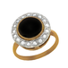 кт035 Кольцо в золоте с крупным ониксом.