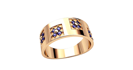 кт055 Золотое кольцо «Белорусские васильки».