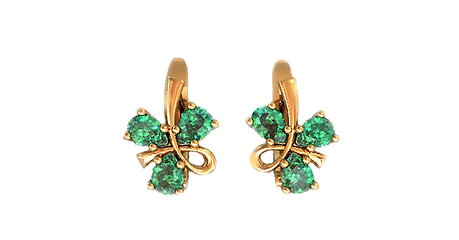 кт136 Серьги «Капельки» в золоте.