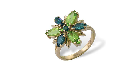 кт156 Женское кольцо с фианитами.