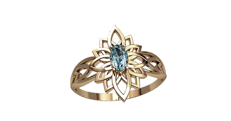 кт165 Кольцо из золота с фианитом.