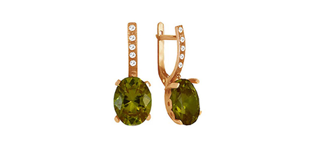 кт172 Золотые серьги для яркой осени. 