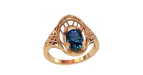 кт175 Ажурное золотое кольцо для романтической натуры.