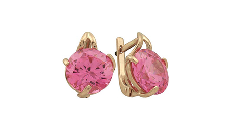 кт180 Золотые серьги с крупными камнями «Иштар»