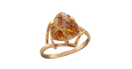 кт195 Кольцо из золота с крупным фианитом.