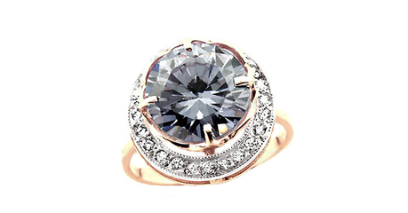 кт207 Золотое кольцо «Лемурия» с крупным камнем 