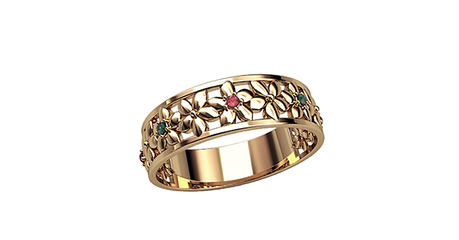 кт255 Золотое кольцо «Венок из цветов».