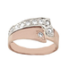 кт281 Кольцо «Дуэт» — красное и белое золото в одном украшении