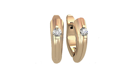 кт291 Классика в золотых серьгах «Моно» .