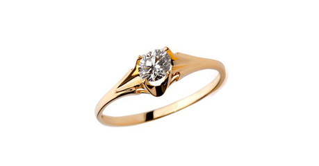 кт324 Золотое кольцо «Моно» — один камень, одна идея, одна любовь