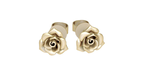 кт333 Золотые серьги-пусеты 