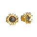 кт336 Золотые серьги-пусеты «Подсолнухи».