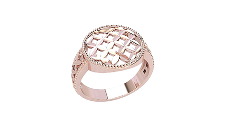 кт367 Очаровательное золотое кольцо-печатка.