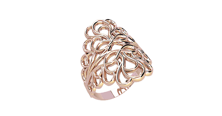 кт379 Ажурное золотое кольцо 