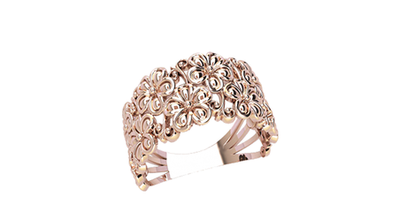 кт381 Милое колечко «Венок из цветов».