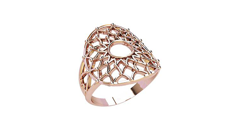 кт389 Золотое кольцо «Паутинка»