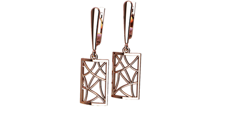 кт392 Серьги-подвески 