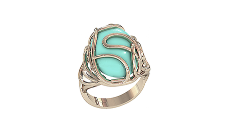 кт399 Винтажное кольцо с кабашоном 