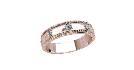 кт405 Золотое кольцо с фианитами.