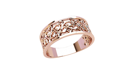 кт434 Ажурное золотое кольцо без камней.