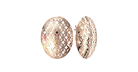 кт447 Золотые серьги ажурные без камней «Сфера»