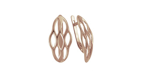 кт449 Золотые серьги «Вертикаль» — чистая линия, которая стройнит