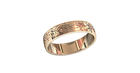 кц006 Кольцо в золоте с орнаментом 