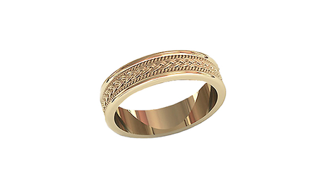 кц007 Кольцо - плетенка в золоте  - обережный символ.