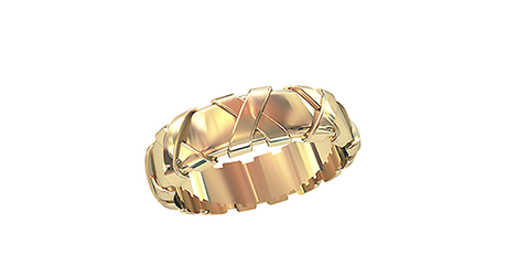 кц008 Золотое кольцо без камней в стиле Tiffany*