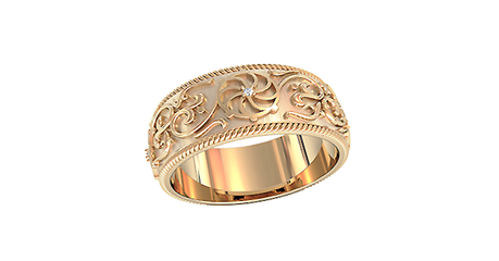 кц011 Кольцо ажурное в золоте