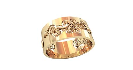 кц014 Кольцо широкое ажурное 