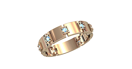 кц030 Кольцо в виде браслета с камнями 