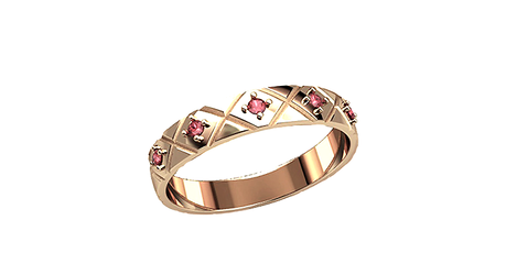 кц085 Золотое кольцо с фианитами.