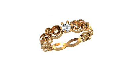 кц086 Золотое кольцо 