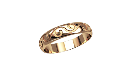 кц089 Золотое колечко на каждый день 