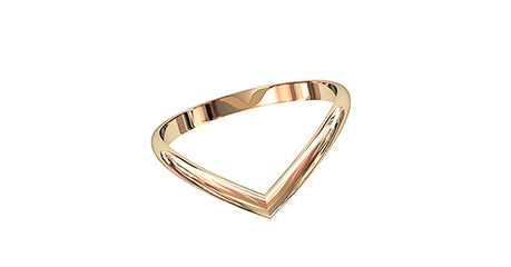 кц099 Кольцо - угол из золота без камней. 