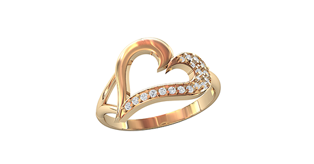 кц101 Золотое кольцо «Сердце» — признание, которое всегда с тобой