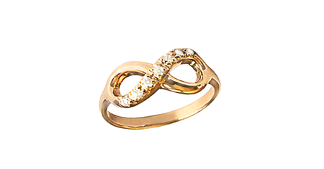 кц105 Кольцо «Инфинити» — бесконечность сдержанного блеска