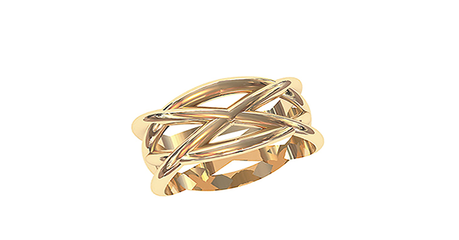 кц106 Золотое кольцо без вставок.