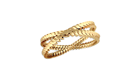 кц107 Скрещенные линии в золоте.