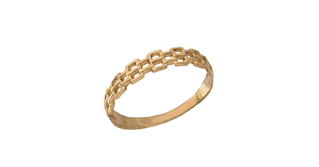 кц110 Золотое кольцо «Браслет» — миниатюрная ювелирная конструкция на вашем пальце