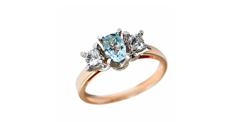 кц128 Кольцо из золота с фианитами разной формы 